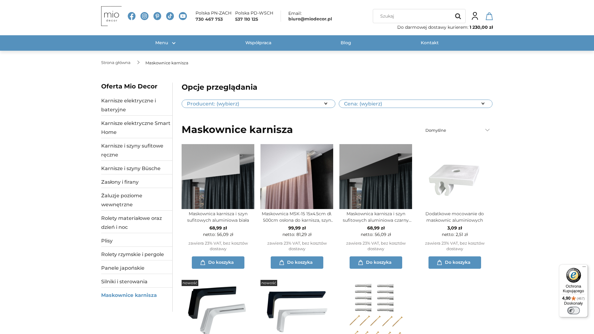Jakie są najczęstsze problemy montażowe, gdy wybiera się maskownice karnisza?