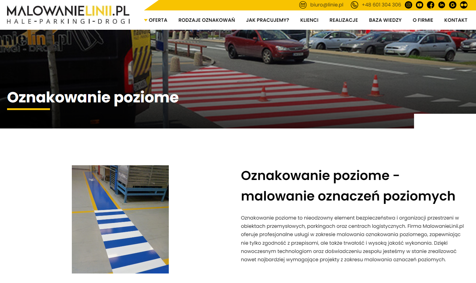 Jakie rodzaje farb i mas stosuje się w oznakowaniu poziomym i czym różnią się ich zastosowania?